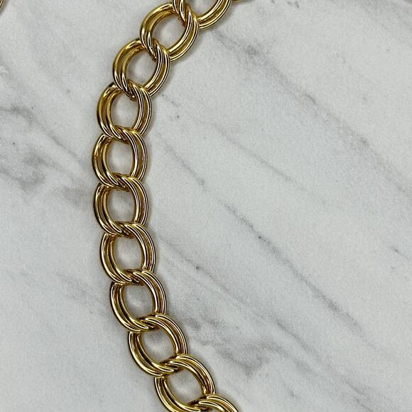 Gold Tone Chain Belt Tassel Charm Y2K Festival Style Extra Small/Small ✨ - Picture 9 of 11